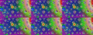 Mavi ve yeşil lale çiçekli Raster eskiz deseni. Doğal kozmetik ürünleri, parfüm, çiçekçi dükkanı için bahar ihalesi tasarımı. Karşılama ya da düğün geçmişi olarak kullanılabilir. Paket kağıdı için en iyisi..