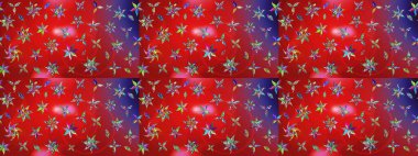 Çiçek ve yapraklı çiçek deseni. Küçük çiçekli şirin bir desen. Raster illüstrasyonu.