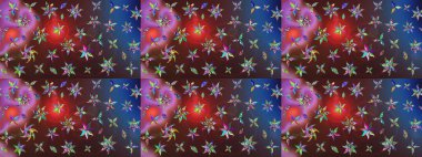 Zentangle soyut çiçekleri. Karalama çiçeği. Raster illüstrasyonu. Güzel kumaş deseni. Renkli Bahar Teması eskiz kalıbı. Düz Çiçek Elementleri Tasarımı.