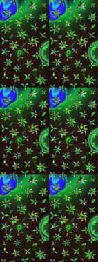 Raster illüstrasyonu. Suluboya çiçek buketi. Çiçek arkaplan. Yeşil ve gri renklerde. Doğum günü kartı ya da düğün davetiyesi. Çiçekli tebrik kartı.