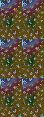 Raster illüstrasyonu. Kumaş, duvar kağıdı ve kağıt üzerine baskı yapmak için gelişen arka plan. Moda arka planında parlak buketler. Eski usul küçük çiçekli şirin bir eskiz deseni..