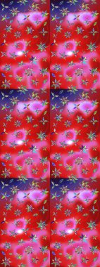 Raster illüstrasyonu. El çizimi. Çiçekli, yapraklı, çiçek desenli çizim..