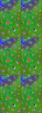 Çiçek desenli eskiz, yaz çiçekleri. Renkli çiçekler. Düz Çiçek Elementleri Tasarımı. Renkli Bahar Teması çizim şablonu.