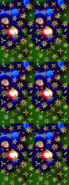 Raster düz çiçek çizim deseni. Renkli çiçekler. Tasarım hediye paketi, tebrik kartları, posterler ve afiş tasarımı.