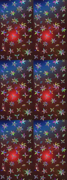 Şirin çiçekli eskiz deseni ve kahverengi ve mor renkli yapraklar, suluboya çiçek deseni, duvar kağıdı, kart ya da kumaş için fayanslı. Raster illüstrasyonu.