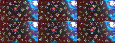 Sevimli çiçek raster deseni. Renkli çiçekler. Sketch Colour Spring Theme eskiz kalıbı. Düz Çiçek Elementleri Tasarımı.