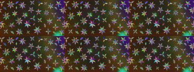 Çiçekli el çizimi çizimi deseni. Modern gelişim kahverengi ve gri raster arka plan duvar kâğıdı illüstrasyonu klasik çizgili iz sürme desenli çiçekler, çiçekli süsler.