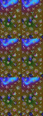 Eski usul. Raster illüstrasyonu. Renkli desenli eskiz deseni, çiçekler ve dekoratif elementlerle. Kumaş, tekstil, duvar kağıdı baskısı için. Taslak arkaplan.