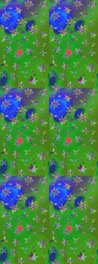 Şirin karalamalı çiçek desenli çizim. Raster illüstrasyonu. El yapımı çiçek ve bitki koleksiyonu. Eskiz tarzı renklerde. Raster illüstrasyonu.