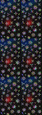 Renkli çiçekler. Çiçek desenli eskiz, darbeler, sıçramalar, yaz çiçekleri. Raster illüstrasyonu.