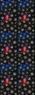 Eskiz arkaplan modeli. Raster - stok. Yapraklı çiçekler ve papatya çiçekli renkler.