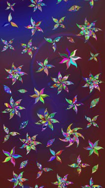 Çiçek arkaplan. Renkli çizim kalıbı. Raster illüstrasyonu. Çiçek duvar kâğıdı. Mor ve mor renkli şirin tekstil.