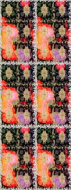 Çiçek deseni. Kusursuz raster arka plan. Şık bir grafik desen. Kahverengi ve bej renklerde altın elementler. Duvar kâğıdı barok, İspanyol kumaşı.