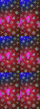 Eskiz arkaplan modeli. Raster - stok. Suluboya, elle çizilmiş. Vadinin çiçekleri kırmızı ve kahverengi renklerde.