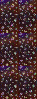 Eski moda arka plan. Desen, çizim, çiçek sınırı. Kıvırcık, parlak örgü. Çiçek çelengi. Raster illüstrasyonu. Güzel, pürüzsüz kumaş, tuval..