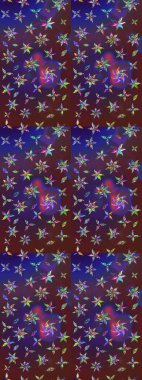 Raster illüstrasyonu. Mor ve mor renkte bahar çiçekleri. Raster çiçekleri klasik tarzda çizilmiş. Çiçekli yumuşak çizim deseni.