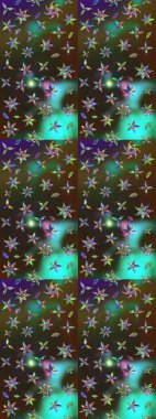 Tony 'nin kumaş kalıbını çiz. Küçük çiçekteki sevimli çiçek deseni. Raster illüstrasyonu. Modaya uygun kumaş deseni.