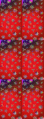 Güzel kumaş deseni. El çizimi. Çiçekler, dallar, bitkiler ve çiçekler. Raster illüstrasyonu.