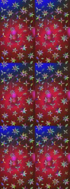 Düz Çiçek Elementleri Tasarımı. Renkli Bahar Teması eskiz kalıbı. Güzel çiçek deseni. Kırmızı ve kahverengi renkte çiçekler.