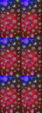 Bahar çiçekleriyle güzel bir çiçek deseni çizmişsin. Güzel kumaş deseni. Raster illüstrasyonu.