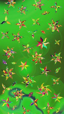 Botanik çizim kalıbı. Suluboya etkisi. Raster deseni. Organik elementler.