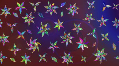 Çiçekli eskiz arkaplanı. Renkli Bahar Teması eskiz kalıbı. Düz Çiçek Elementleri Tasarımı. Çocuk stili.