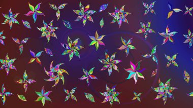 Modern, menekşe rengi ve mor raster arka plan duvar kâğıdı çizgileri, desenli desenli desenli çiçekler, çiçekli süsler. Çiçekli el çizimi çizimi deseni.