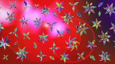 Kırmızı ve pembe renkte çiçekler. Düz Çiçek Elementleri Tasarımı. Renkli Bahar Teması eskiz kalıbı. Çiçek desenli eskiz, yaz çiçekleri..