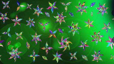 Raster illüstrasyonu. Çiçek. Taslak dekoratif arka plan, çiçek mandala. Renklerde.