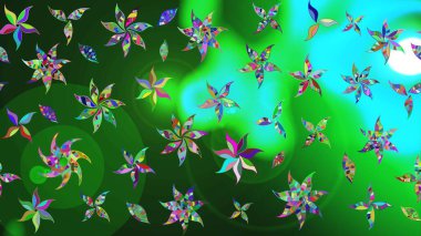 Vadinin renkleri. Raster çiçek desenleri çiziyor..