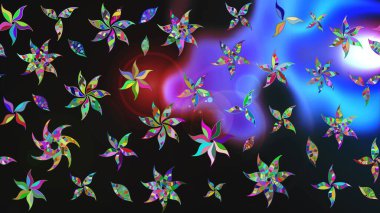 Raster Güzel kumaş deseni. Çiçek arkaplan ile soyut zarafet çizim deseni.