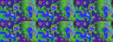 Küçük bir çiçekte eskiz deseni. Hoş bir çiçek geçmişi var. Güzel kumaş deseni. Raster illüstrasyonu.