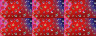 Çizim çiçek deseni duvar kağıdı, web sitesi arka planı, ambalaj kağıdı, davetiye, broşür, afiş veya web sitesi için kullanılabilir. El çizimi Raster çizimi. Parlak elementlerin.