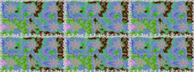 Duvar kâğıdı barok, İspanyol kumaşı. Şık bir grafik desen. Kahverengi ve bej renklerde altın elementler. Kusursuz raster arka plan. Çiçek deseni.