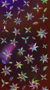 Sevgililer günü ve tebrik kartı konsepti için şık bir davetiye. Çiçek kompozisyonu, el boyası, hassas şablon. Kahverengi ve mor renkte manzaralı çiçek deseni. Üst görünüm, yumuşak biçim.