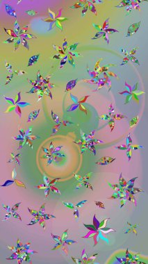 Çiçekler suluboya eskiz deseni. Raster Stili kumaş deseni.