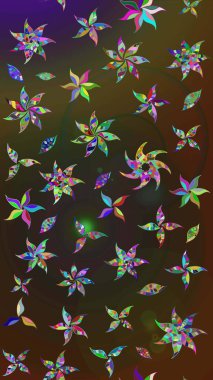 Çizim çiçek deseni duvar kağıdı, web sitesi arka planı, ambalaj kağıdı, davetiye, broşür, afiş veya web sitesi için kullanılabilir. El çizimi Raster çizimi. Parlak elementlerin.