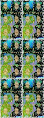 Duvar kâğıdı barok, İspanyol kumaşı. Çiçek deseni. Şık bir grafik desen. Kusursuz raster arka plan. Kahverengi ve bej renklerdeki altın elementler.