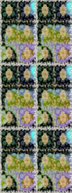 Kahverengi ve bej renklerde altın elementler. Duvar kâğıdı barok, İspanyol kumaşı. Çiçek deseni. Kusursuz raster arka plan. Şekil grafik deseni.