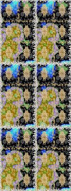 Şık bir grafik desen. Çiçek deseni. Kusursuz raster arka plan. Duvar kâğıdı barok, İspanyol kumaşı. Kahverengi ve bej renklerdeki altın elementler.