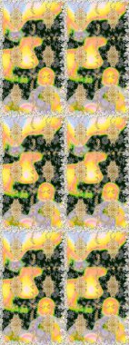 Kusursuz raster arka plan. Duvar kâğıdı barok, İspanyol kumaşı. Çiçek deseni. Kahverengi ve bej renklerde altın elementler. Şekil grafik deseni.