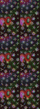 Renkli çiçekler. Küçük çiçekte sevimli çiçek deseni var..