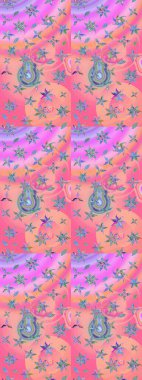 Raster deseni. Çiçekli çiçek deseni, suluboya. Küçük çiçekte güzel bir çiçek deseni..