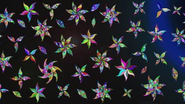 Modern gelişim, gri ve mavi raster arka plan duvar kağıdı çizimi, klasik çizgili desenli desenli çiçekler, çiçekli süsler. Çiçekli el çizimi çizimi deseni.