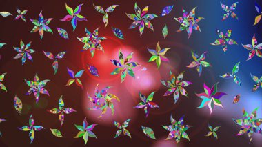 Raster illüstrasyonu. Kumaş, tekstil, duvar kağıdı baskısı için. Eski usul. Raster. Eskiz geçmişi. Tomurcukları çiçekli sevimli çiçek deseni..