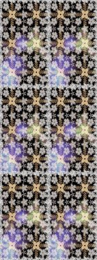 Düz Çiçek Elementleri Tasarımı. Renkli Bahar Temalı Kusursuz Arkaplan. Çiçeksel fantezi tasarımı. Parlak bir arka planda..