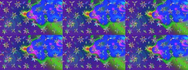 Raster güzel bir çiçek deseni çizmiş. Bahar mevsimi. Tatil havası. Nazik romantik baskı.