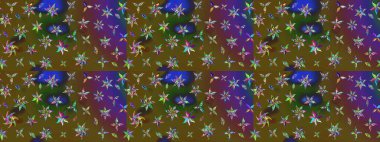 Çizim çiçek deseni duvar kâğıdı olarak kullanılabilir. Renkli çiçekler. Raster illüstrasyonu.