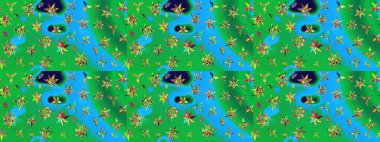 Çizim çiçek deseni duvar kağıdı, web sitesi arka planı, ambalaj kağıdı, davetiye, broşür, afiş veya web sitesi için kullanılabilir. El çizimi Raster çizimi. Karalama elementleri.