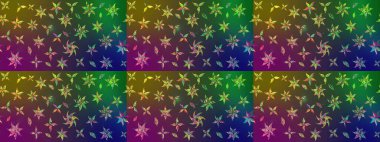 Çiçekli eskiz deseni, suluboya çiçek deseni, sevimli çiçek, duvar kağıdı, kart ya da kumaş için fayanslı. Raster - stok.